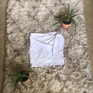 White Wrap Mini Skirt